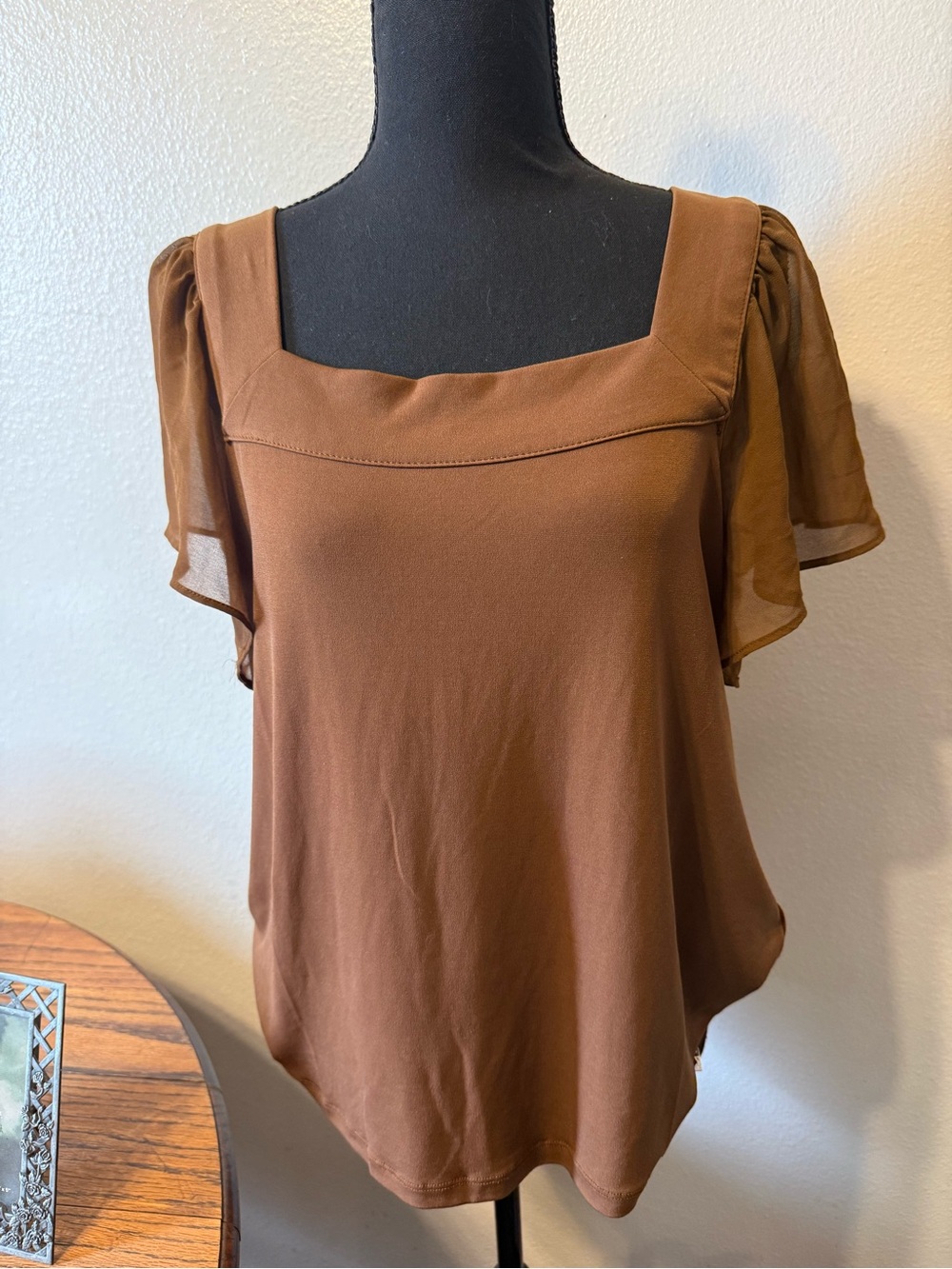 Calvin Klein Brown elevated basics office capsule closet